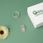Pure 925 silver musical Ganeshji keychain