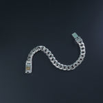 Silver bracelet for men Cuban link lion lock