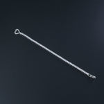 Silver love bracelet for her Valentine gift