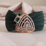 Shop online Silver Green Hand-Cuff For Women For Functions