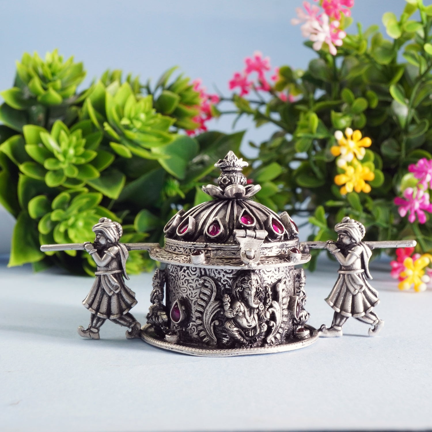 925 Silver KumKum Box