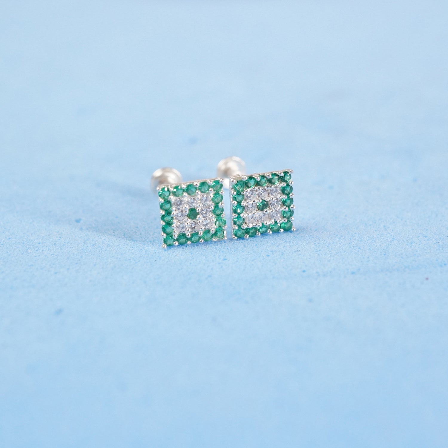 Women's Square Stone Earrings (Pair) Perfect For Office Wear