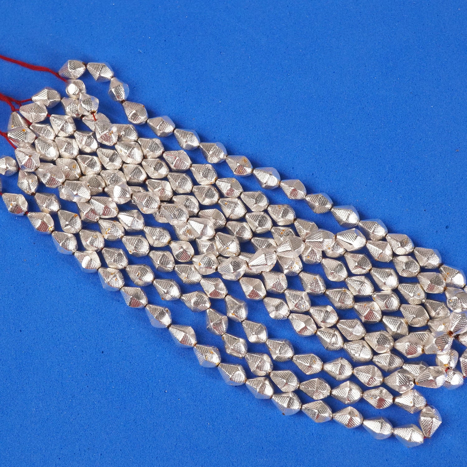 DIY Silver Damru Dhoki Beads Manis To Create Your Jewellery (10Pcs.)