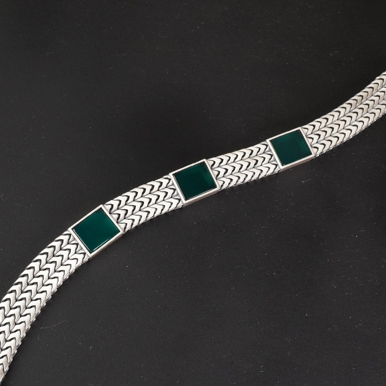 Silver Mystic Serpent Men's Bracelet