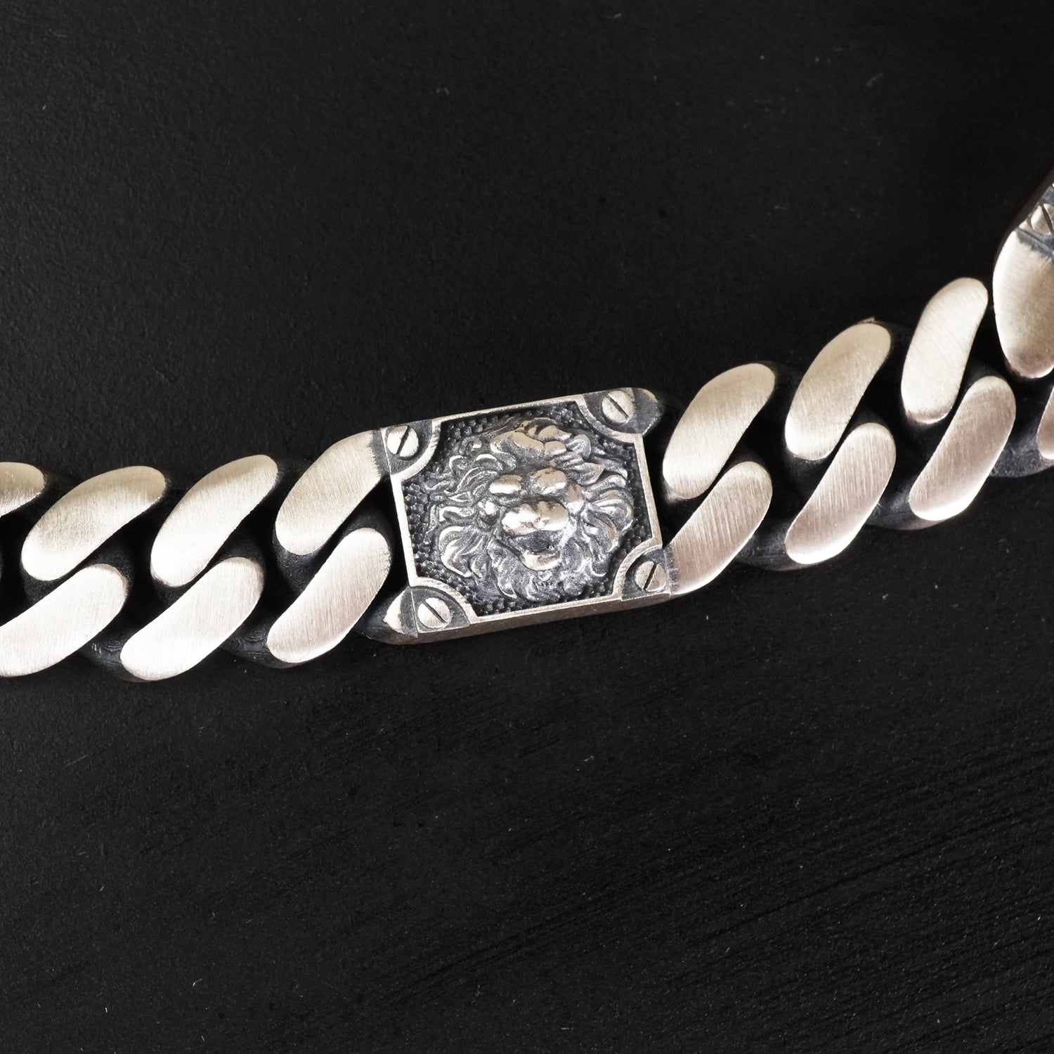 Triple Guardian Lion Silver Bracelet