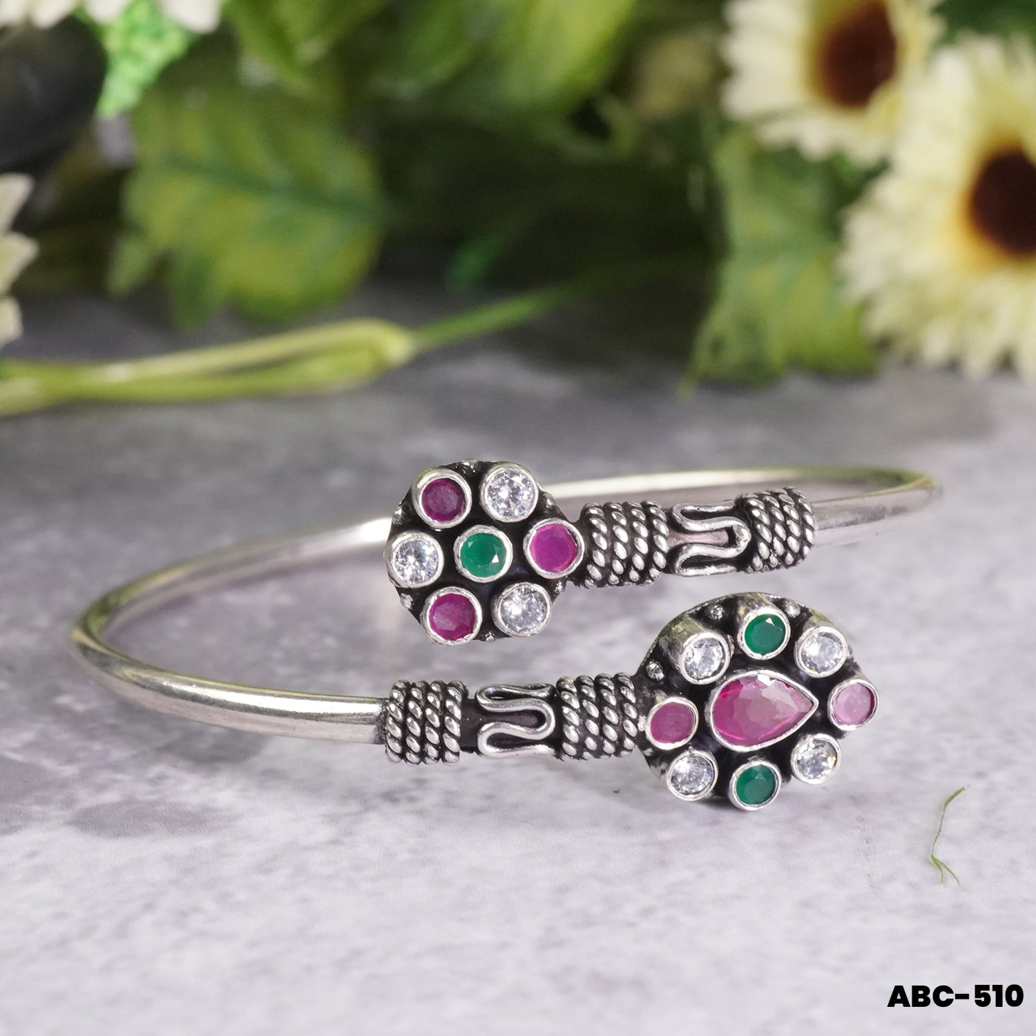 Openable silver kada for traditional functions