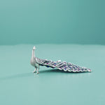 Silver Showpiece paperweight peacock decoration article.