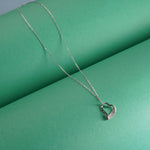 Silver Cute Heart Chain Necklace