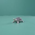925 Sterling Silver Stone Studded tortoise kasav sculpture