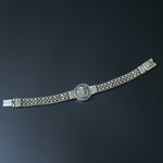 Lions Turn Dual Tone Cuban Silver Bracelet