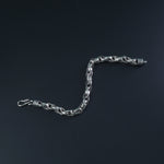 Tribal Engraved Silver Mens Bracelet