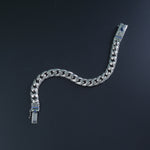 Azure Drip Blue Cuban Bracelet