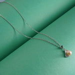 Silver Pearl Pendant Charm Chain Necklace