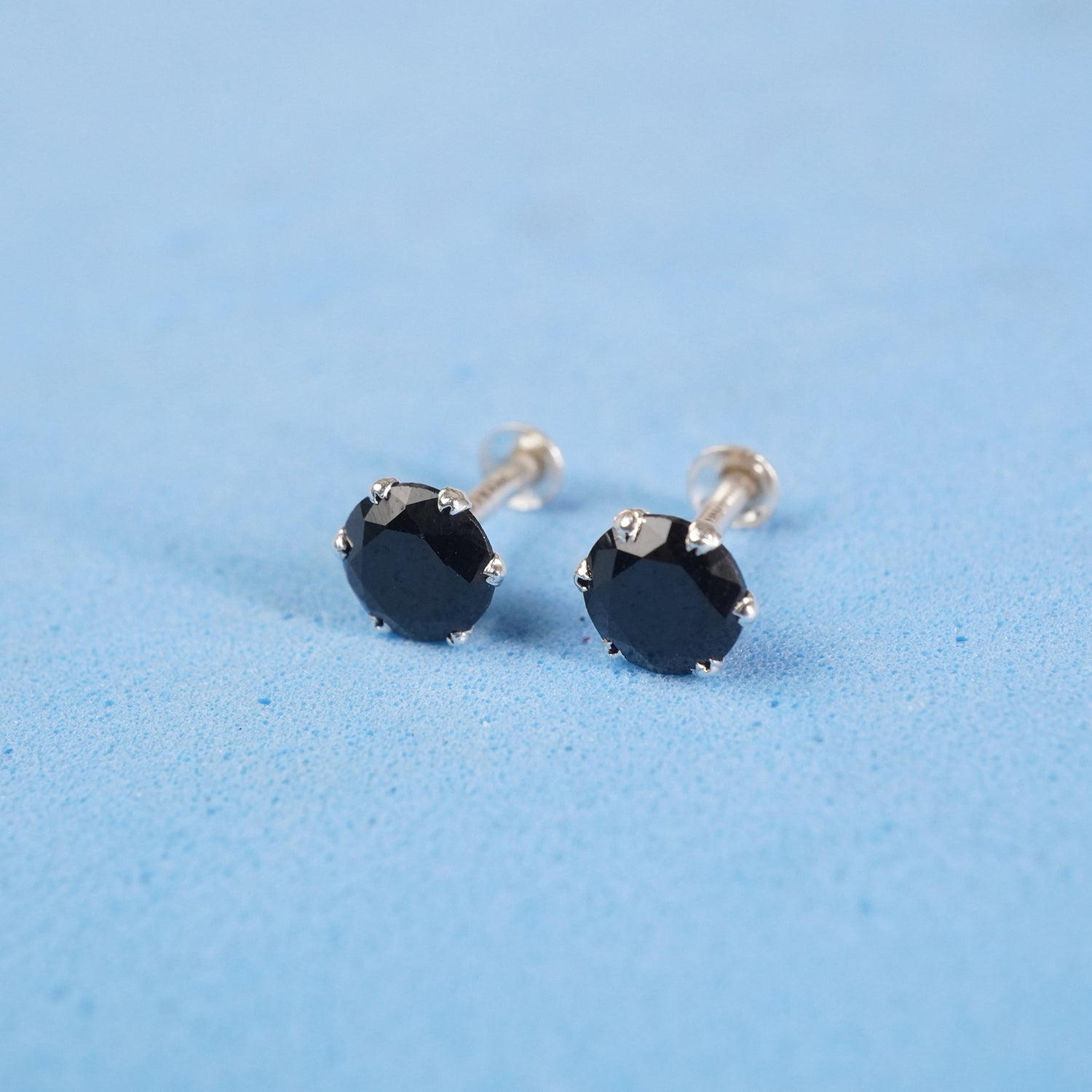 Unisex Circle Cut Stud Earring (Msize) (Pair)