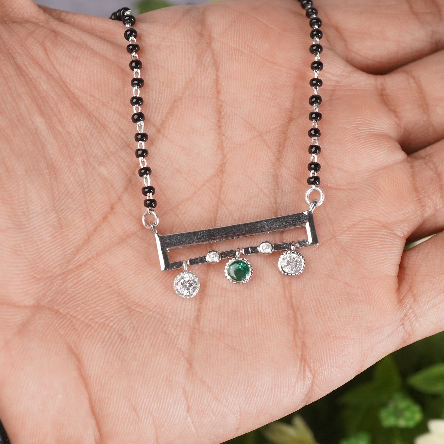 Chandi ka mangalsutra ki design