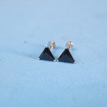 Unisex Triangle Cut Stud Earring (Pair)