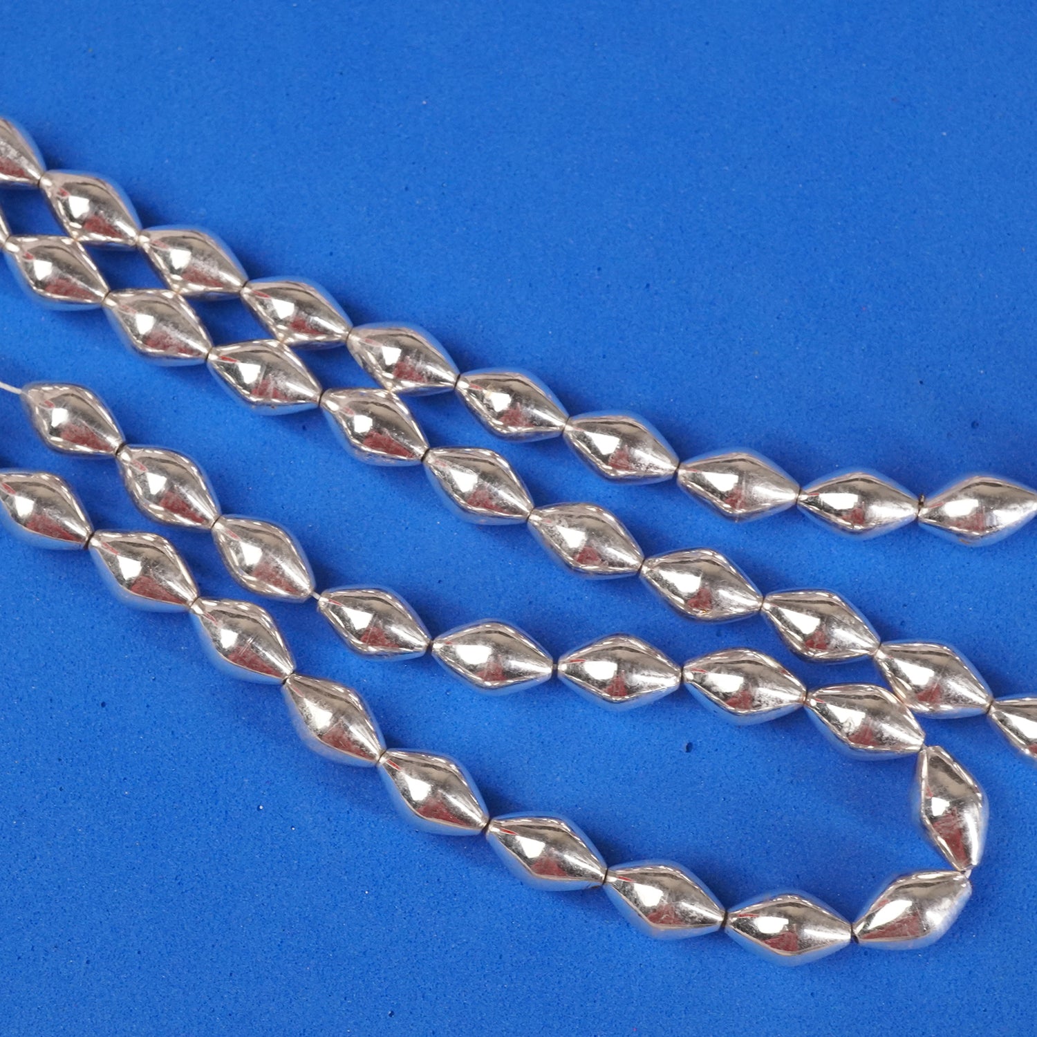 DIY Silver Dhoki Beads Manis To Create Your Jewellery (10Pcs.)