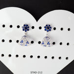 Pure Silver jhumka Design with stone