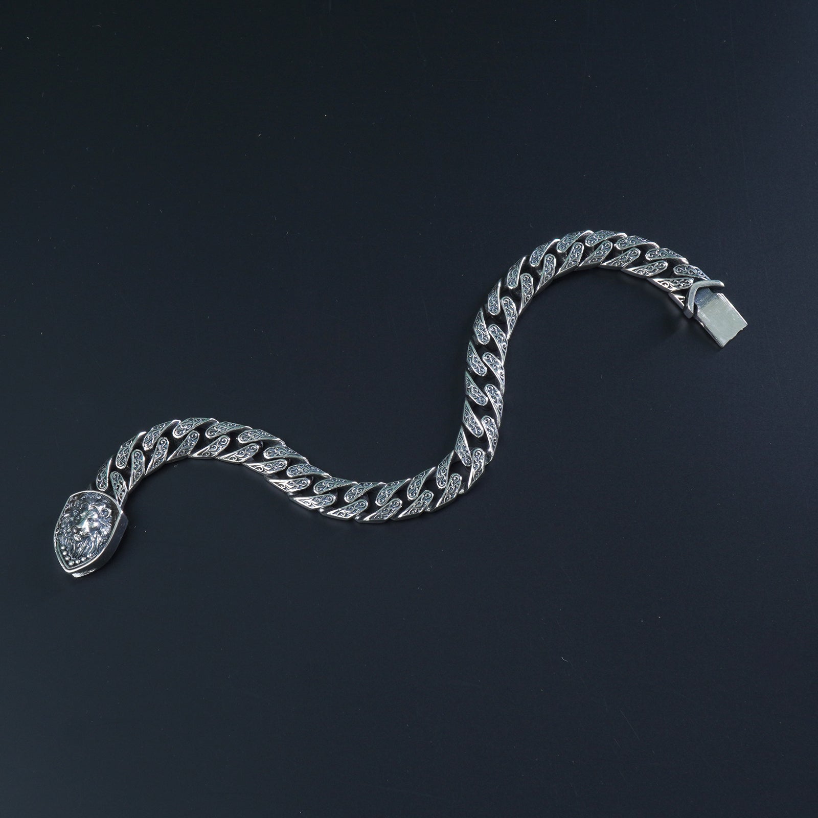 925 Sterling Silver Lion Cuban Bracelet for Men – Luxury Finish