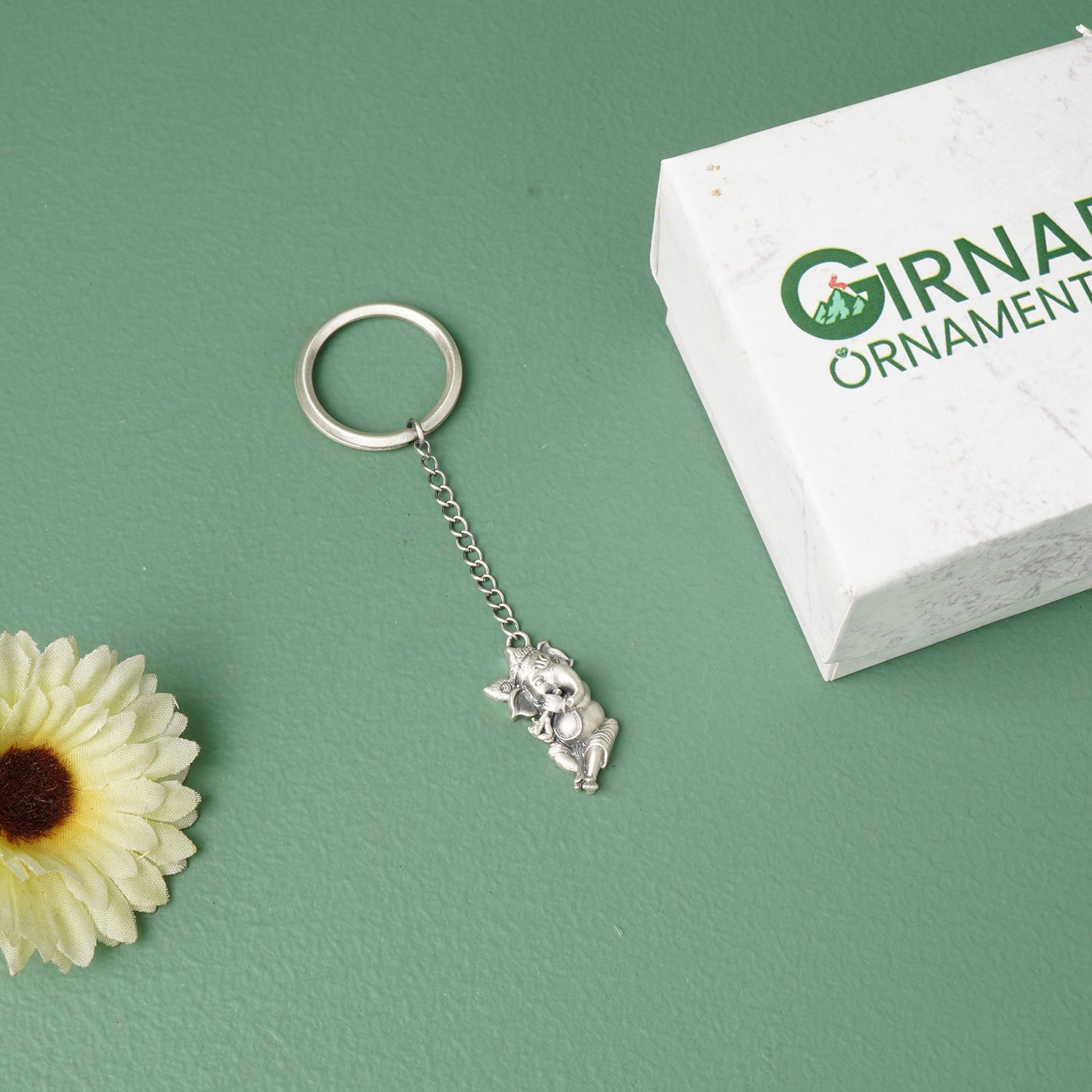 925 silver baal ganesha keychain