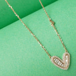 925 sterling silver heart pendant rose gold plated
