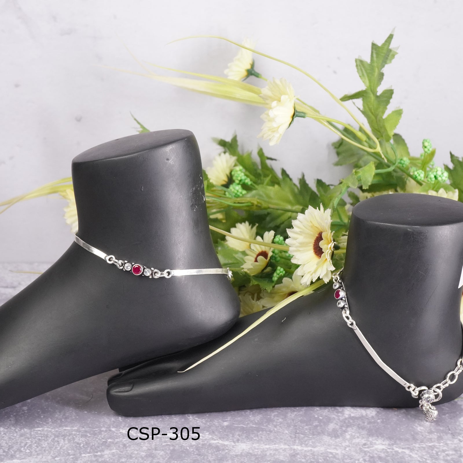 Silver payal design – Girnar Ornaments - Main Image