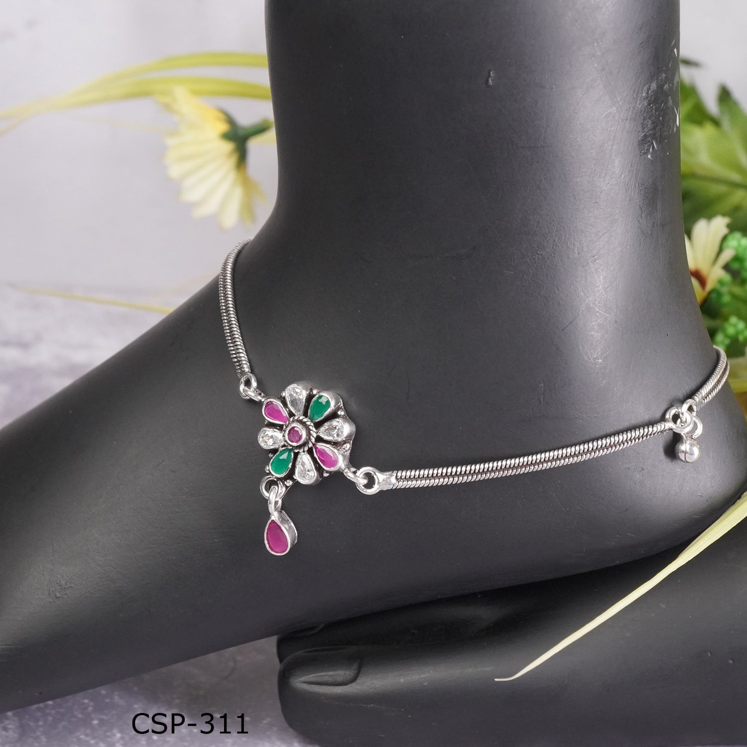 Stylish Original Silver Anklets Design