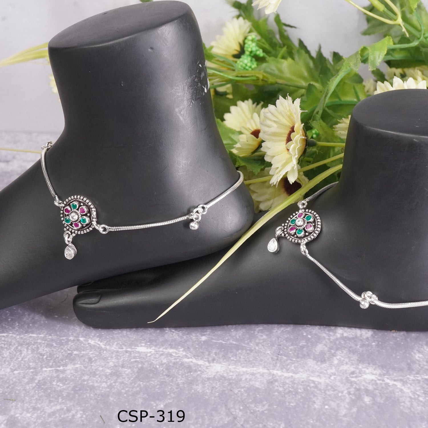 silver anklets for girl price