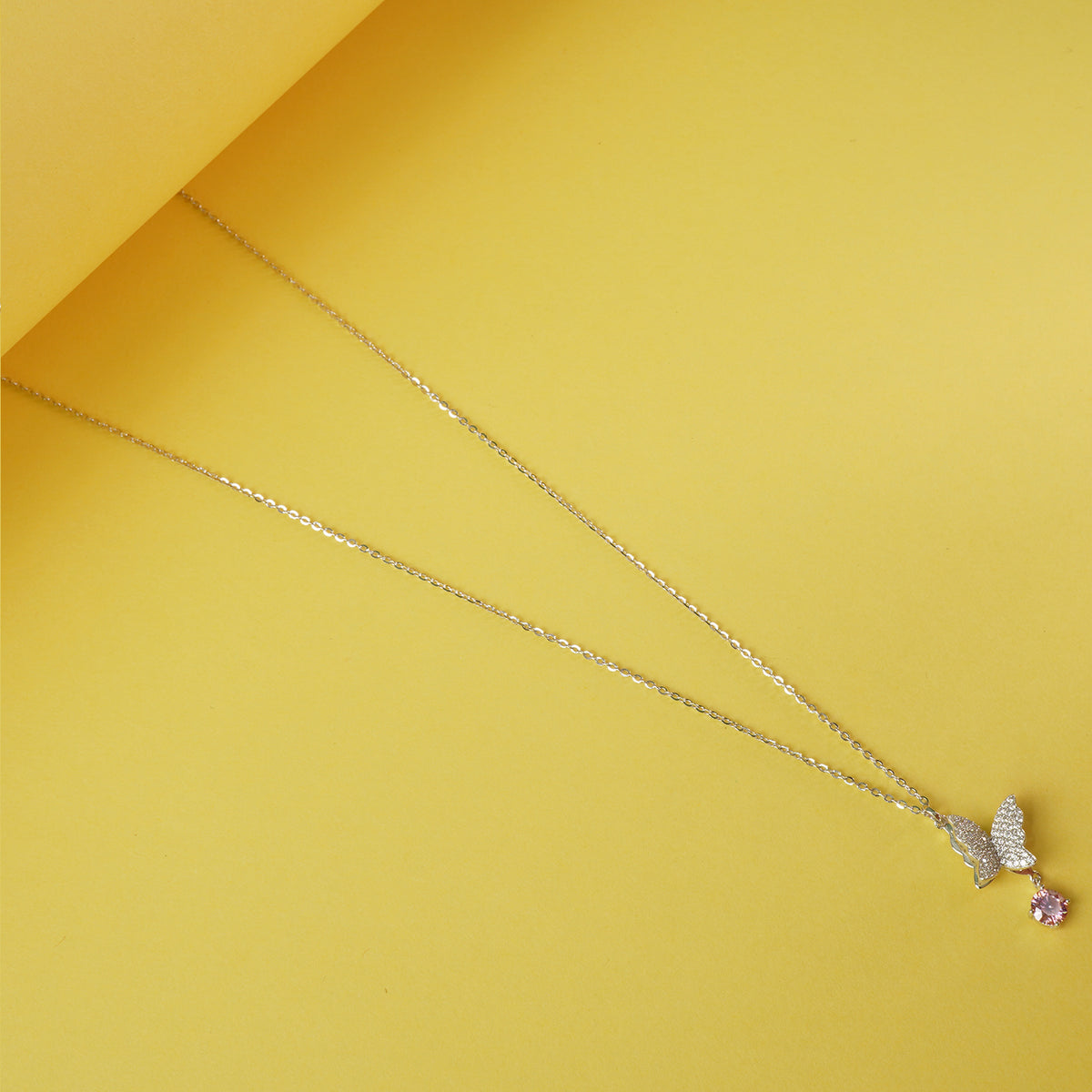 Daily wear silver butterfly necklace styling