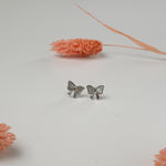 Daily wear silver earrings for women bow tie
