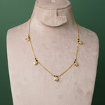 Gold plated silver heart charm mangalsutra