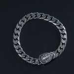 Lion Head Statement Mens Bracelet for Birthday Gifting