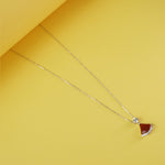 Minimal silver chain necklace office wear