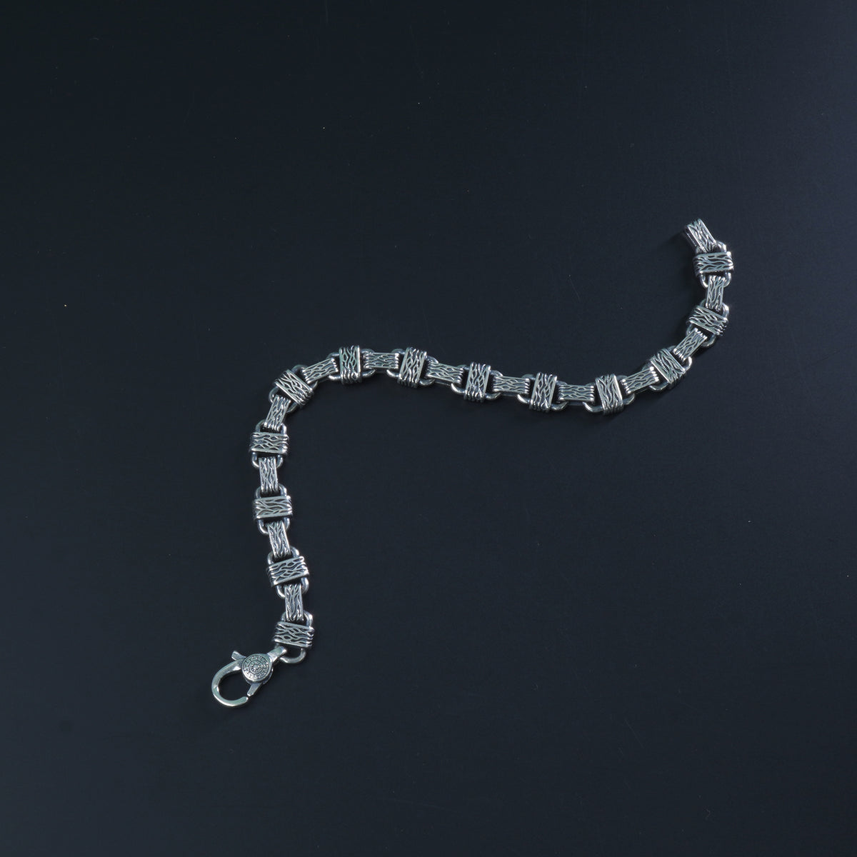 Pure 925 silver Cuban interlinked bracelet for men
