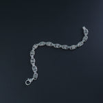 Pure 925 silver Cuban interlinked bracelet for men
