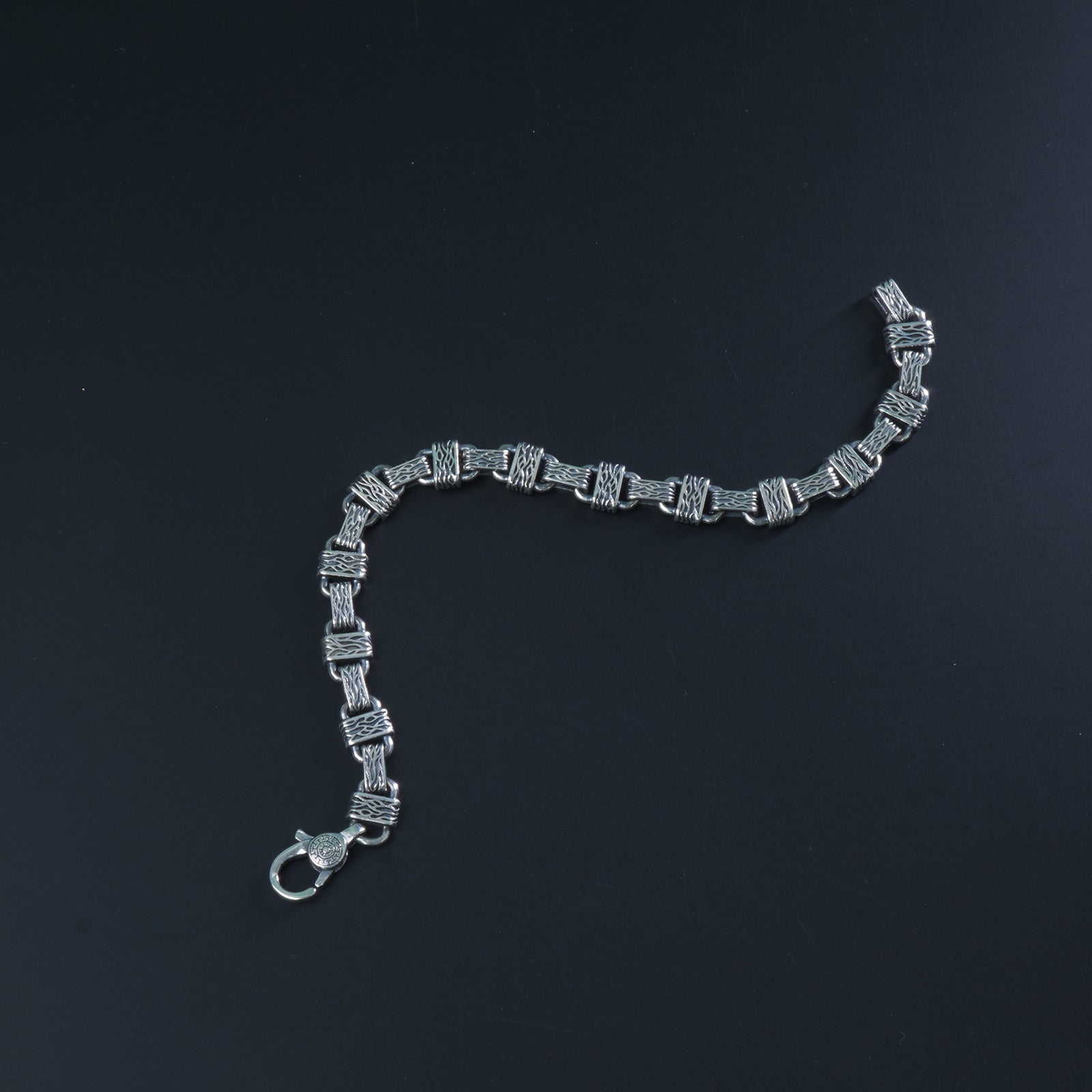 Pure 925 silver Cuban interlinked bracelet for men
