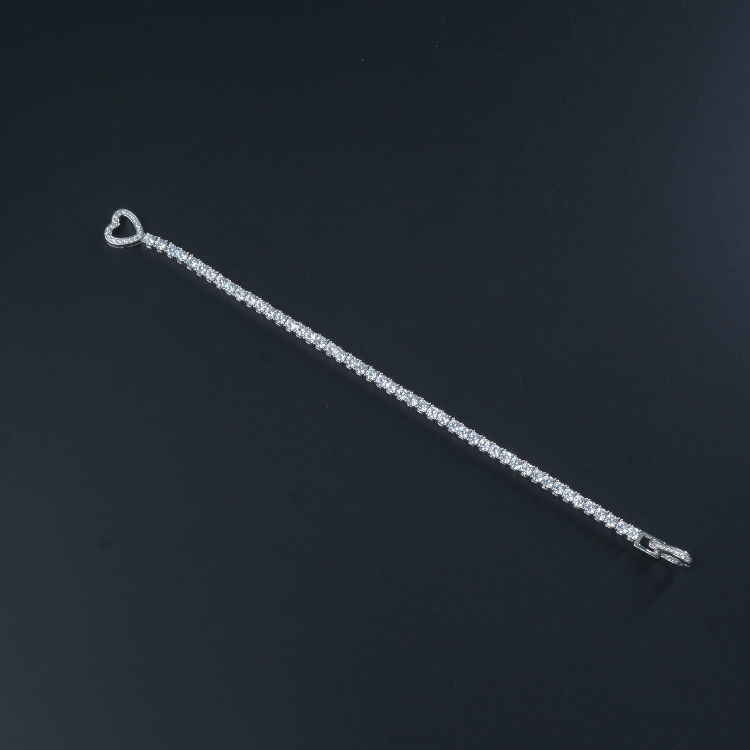 Silver love bracelet for her Valentine gift