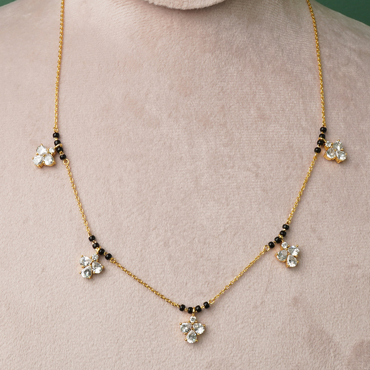 gold plated silver mangalsutra