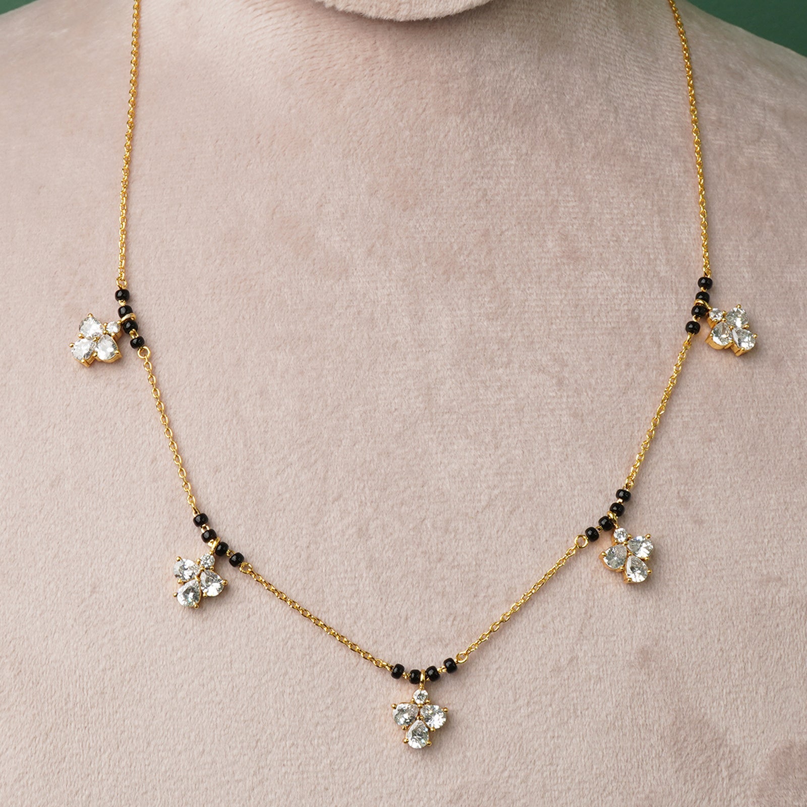 gold plated silver mangalsutra
