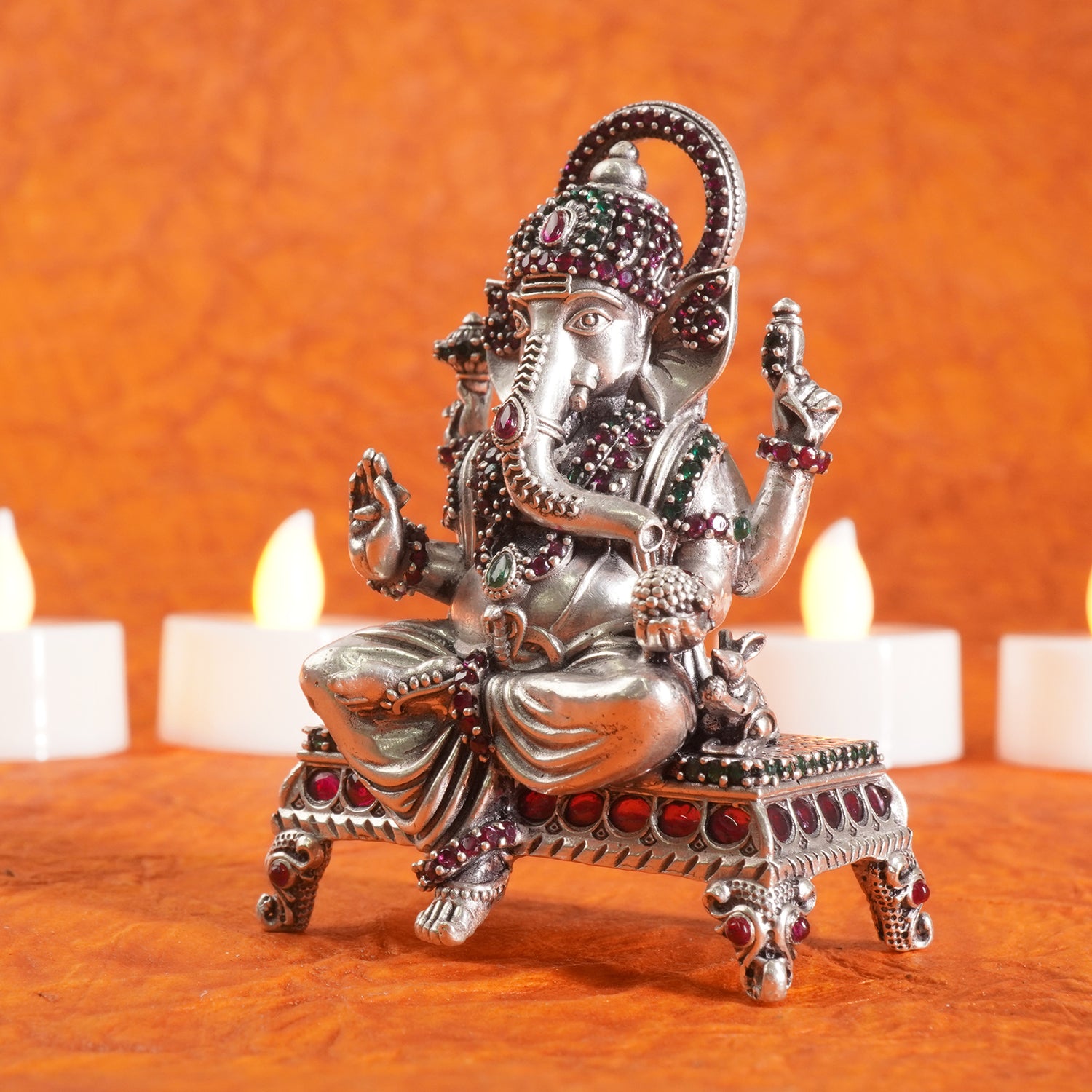 925 Silver Handcrafted Antique Ganeshji Idol