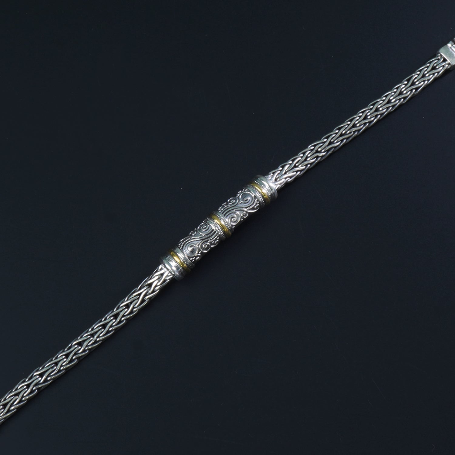 RegalWeave Dual Tone Silver Bracelet