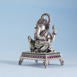handmade silver ganesh murti design