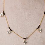 silver mangalsutra with gold plating