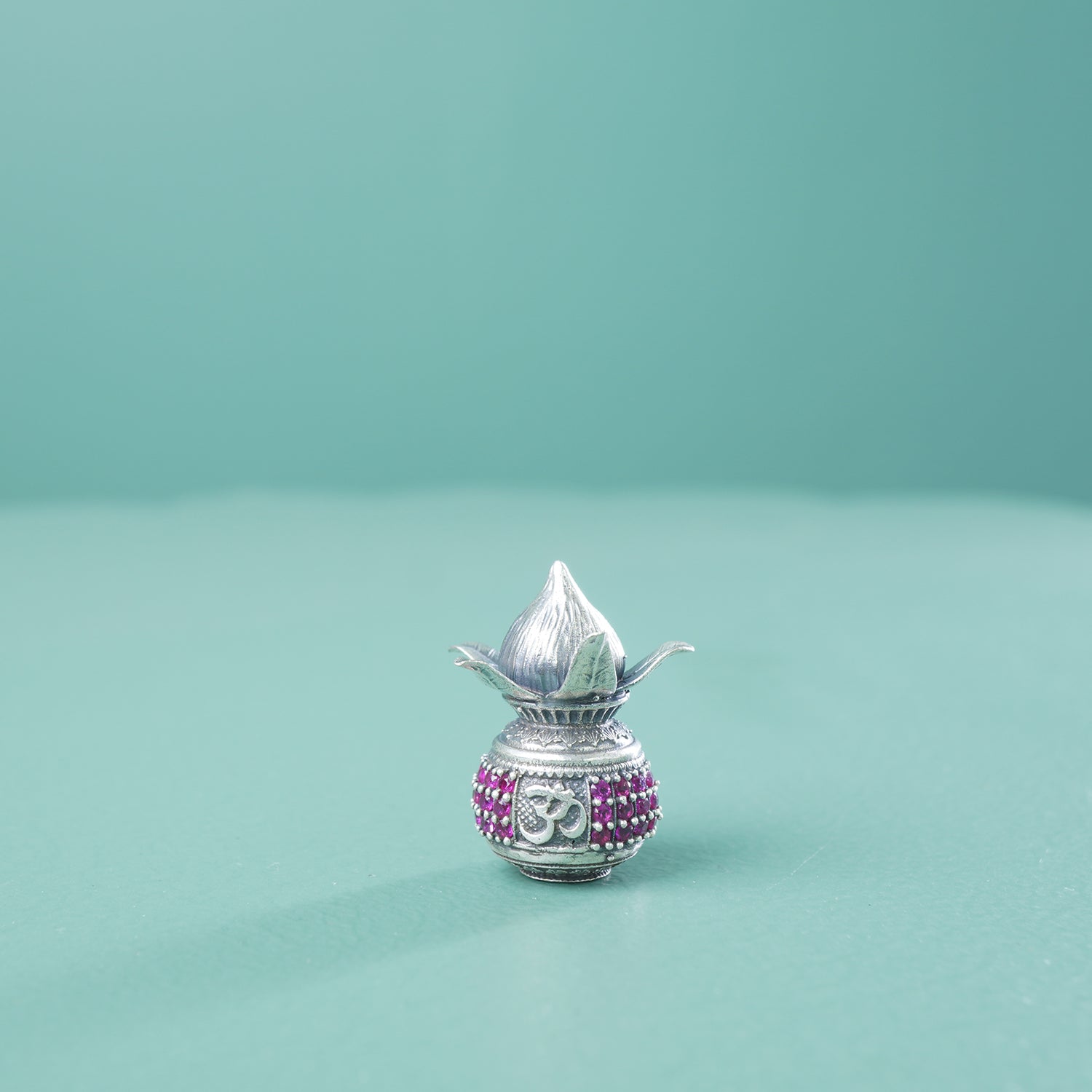 Silver Shree Swastik Om Kalash For Gifting And Positive Vibes