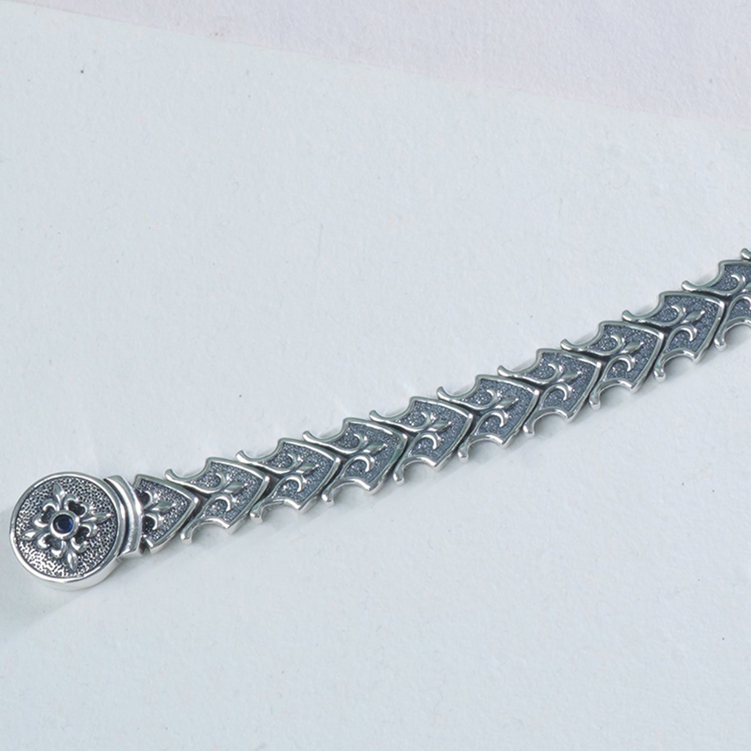 Imperial Trinity Crest Pure Silver Bracelet