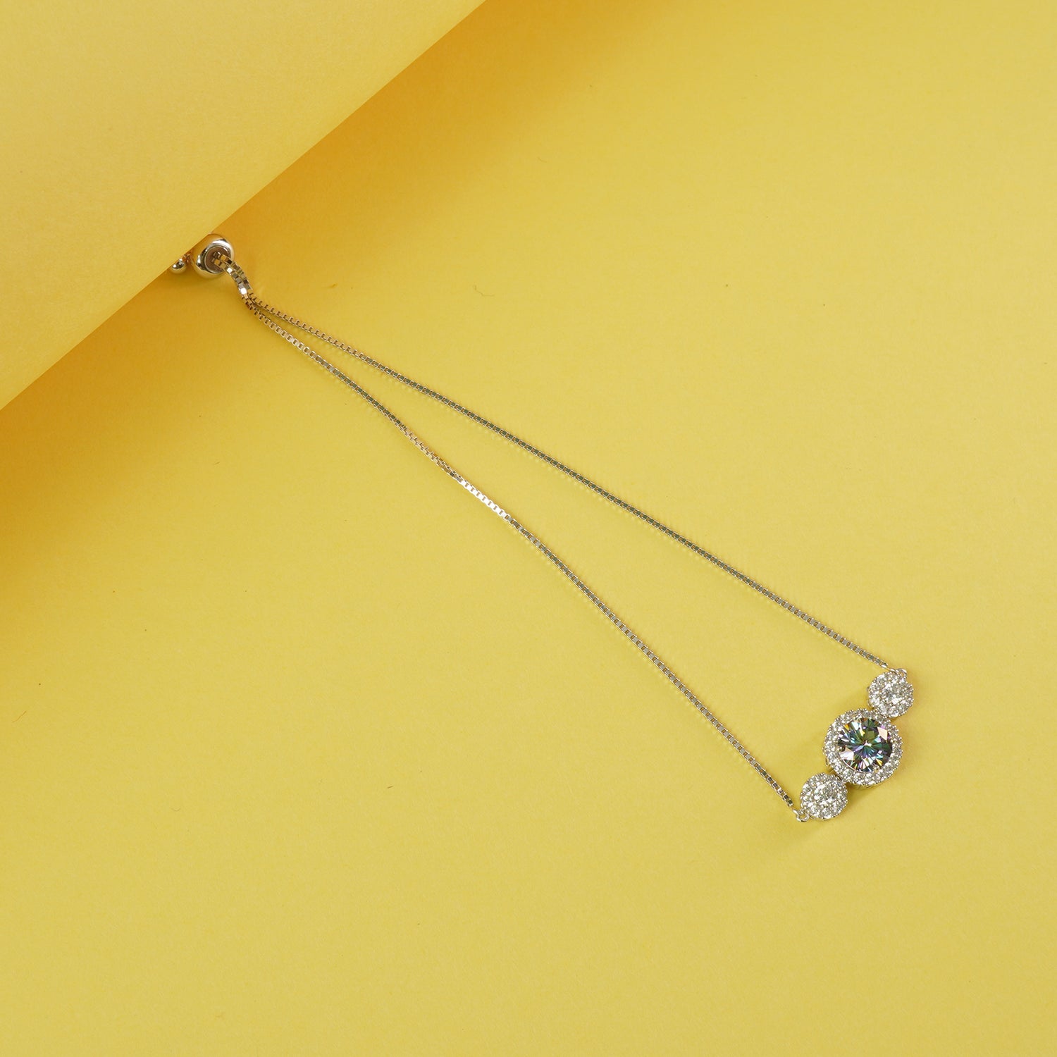 Unique Moissanite Silver Bracelet For Women