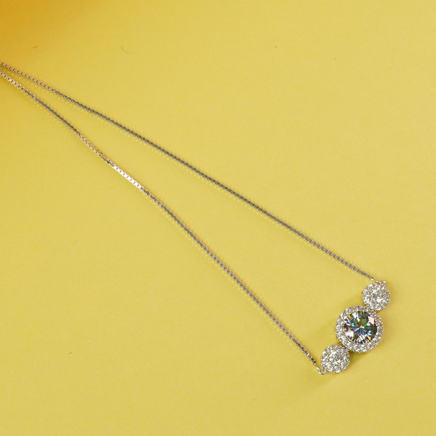 Unique Moissanite Silver Bracelet For Women