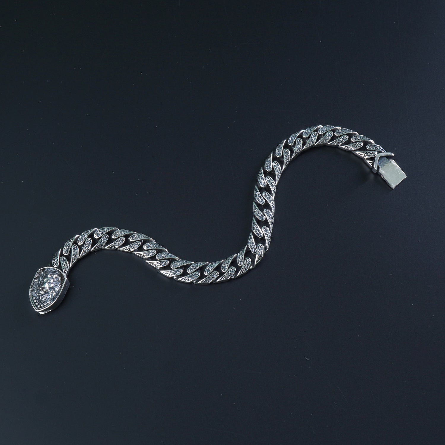 Lion's Roar Cuban Silver Bracelet