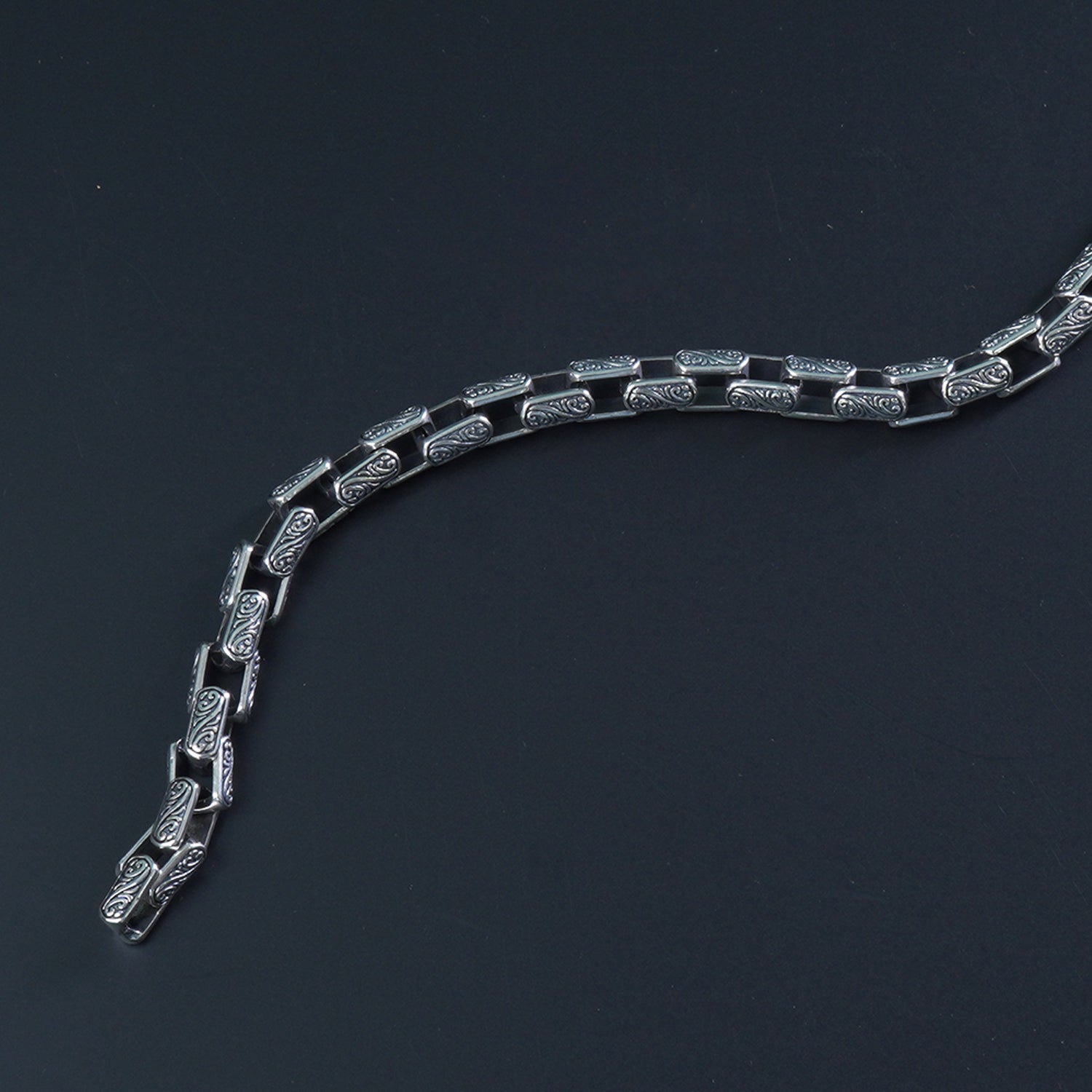 Aurex Hollow Luxe Silver Bracelet