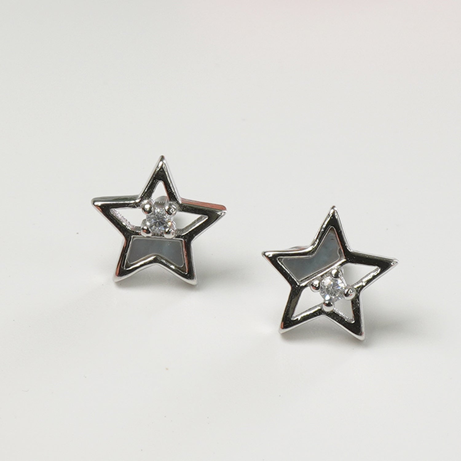 Pure 925 silver earrings for women star design